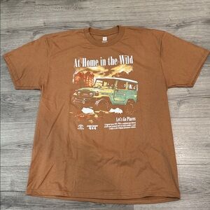 Toyota Land Cruiser 4x4 At Home In The Wild Lets Go Place Tee Men Sz Extra Large